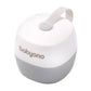 White soother case with carrying handle and babyono logo on front, compact lid style.