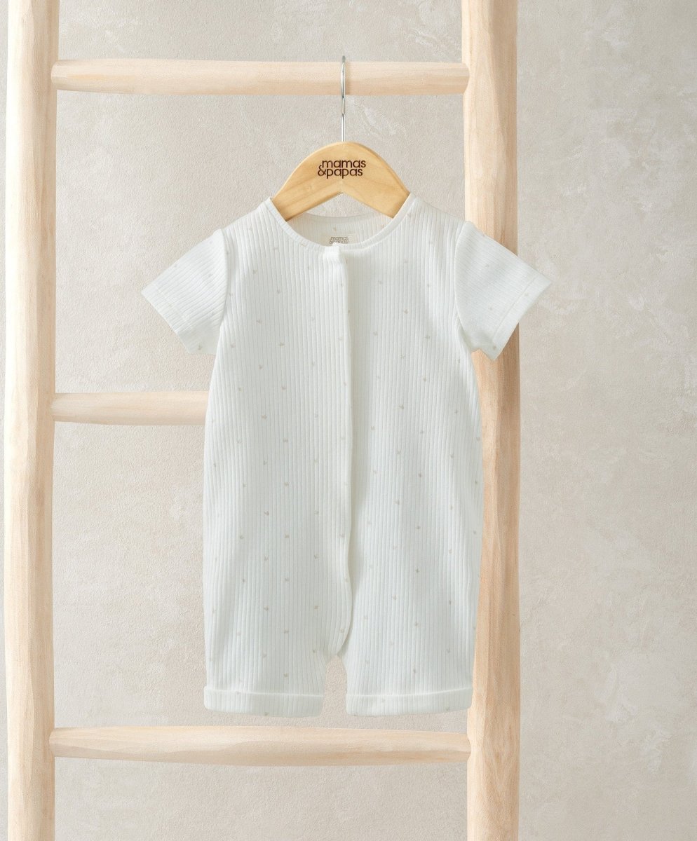 Spot Print Zip Shortie Romper | Romper | Mamas & Papas for Mamas & Papas LB - 6hr