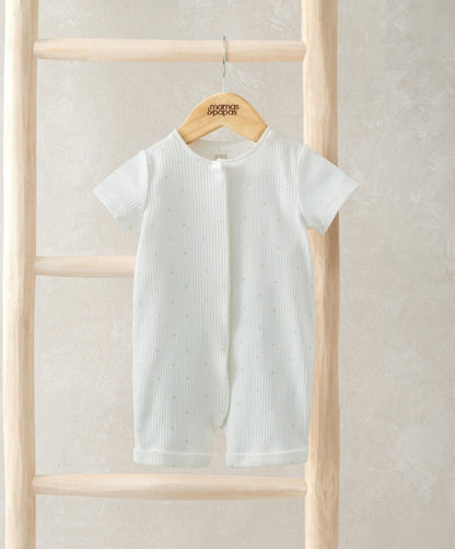 Spot Print Zip Shortie Romper | Romper | Mamas & Papas for Mamas & Papas LB - 6hr