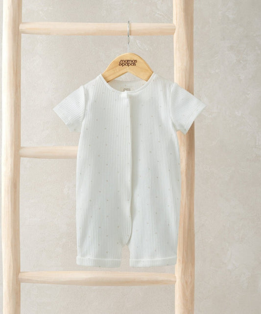 Spot Print Zip Shortie Romper | Romper | Mamas & Papas for Mamas & Papas LB - 6hr