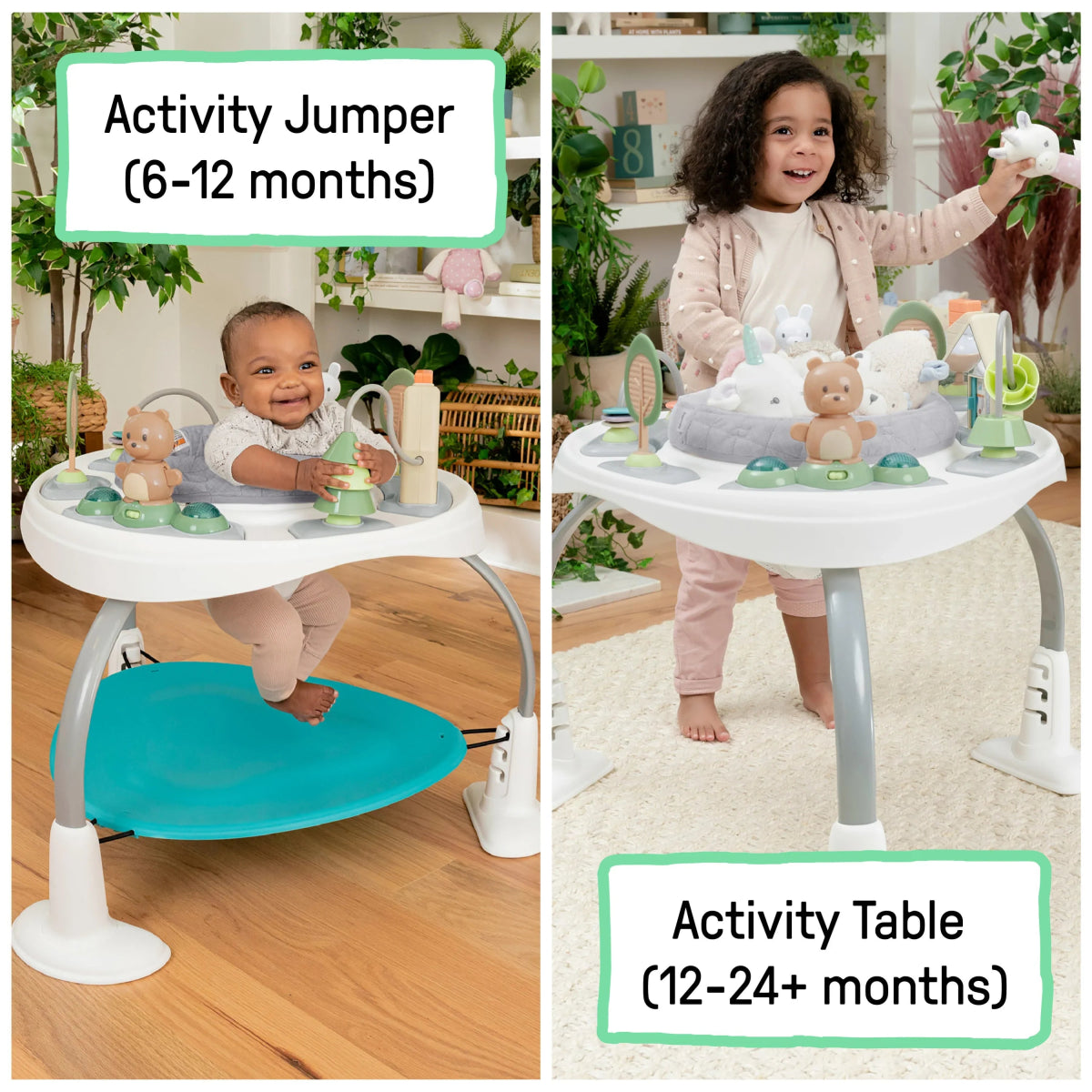 Spring & Sprout 2 - in - 1 Baby Activity Center Jumper | Jumper | Ingenuity for Mamas & Papas LB - Activity & Sensory Toys