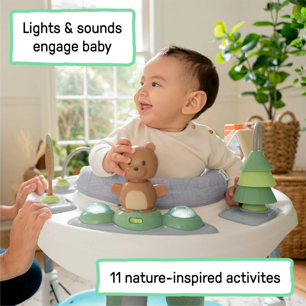 Spring & Sprout 2 - in - 1 Baby Activity Center Jumper | Jumper | Ingenuity for Mamas & Papas LB - Activity & Sensory Toys