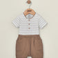 Stripe Bodysuit & Short Outfit Set | Sleepsuit | Mamas & Papas for Mamas & Papas LB - 6hr