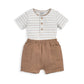 Stripe Bodysuit & Short Outfit Set | Sleepsuit | Mamas & Papas for Mamas & Papas LB - 6hr