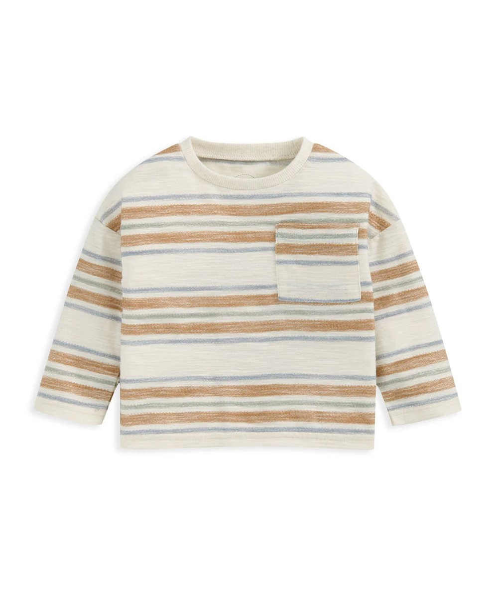 Stripe Long - Sleeve T-Shirt | Shirt | Mamas & Papas for Mamas & Papas LB - 6hr