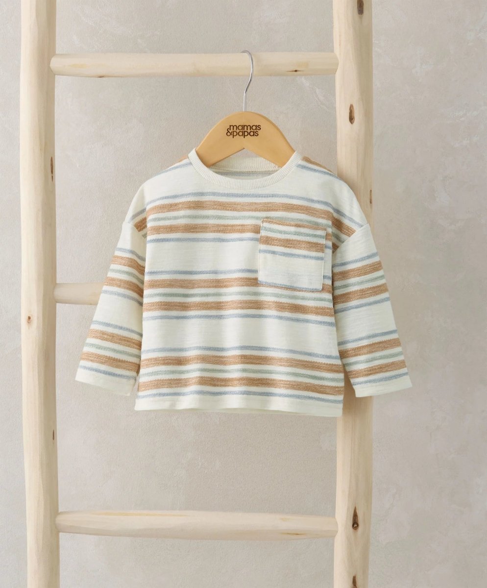 Stripe Long - Sleeve T-Shirt | Shirt | Mamas & Papas for Mamas & Papas LB - 6hr