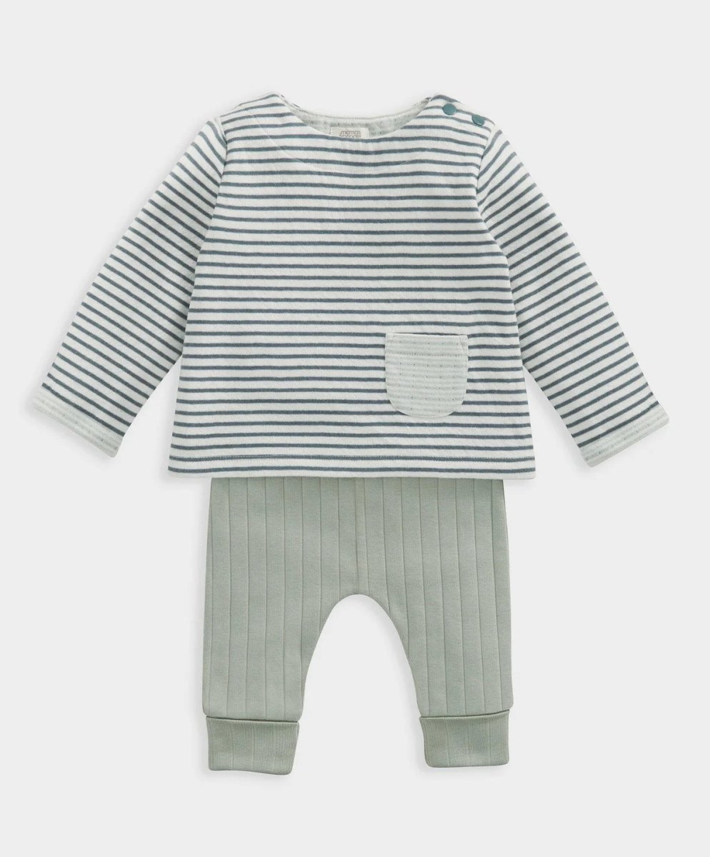 Stripe Top & Leggings Outfit Set | Set | Mamas & Papas for Mamas & Papas LB - 6hr