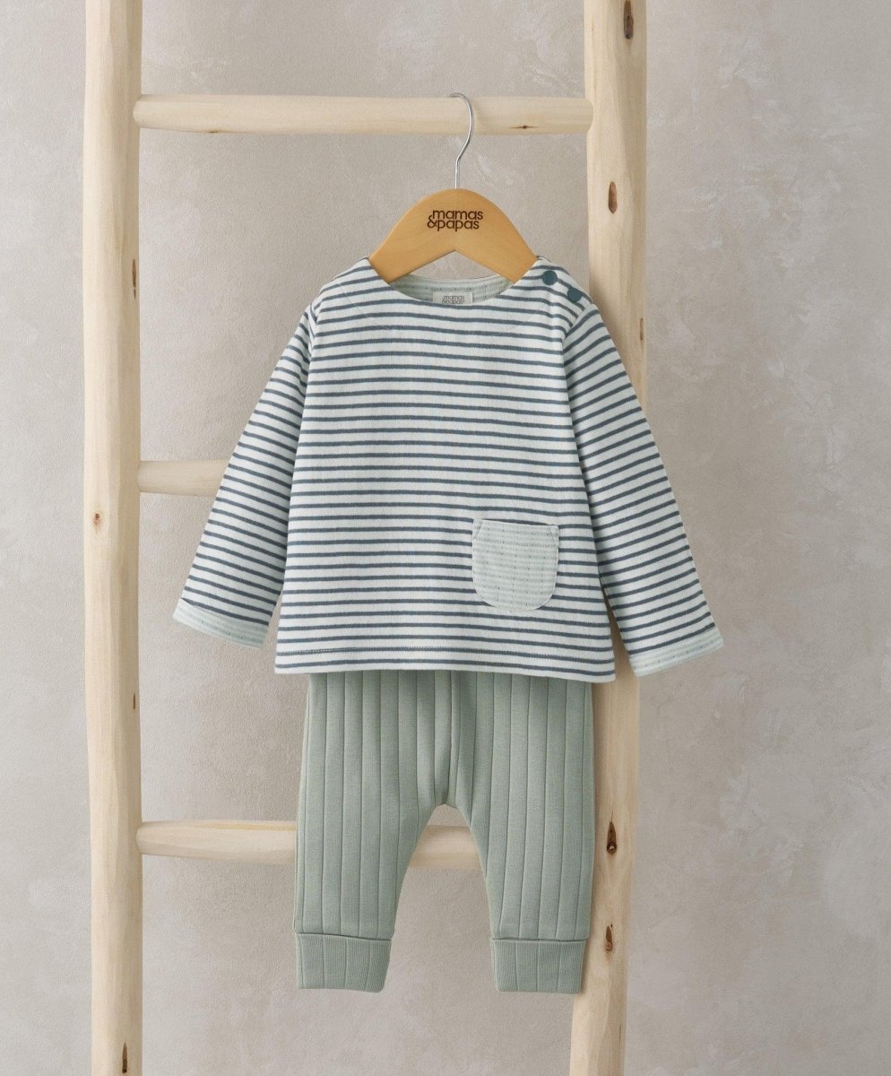 Stripe Top & Leggings Outfit Set | Set | Mamas & Papas for Mamas & Papas LB - 6hr