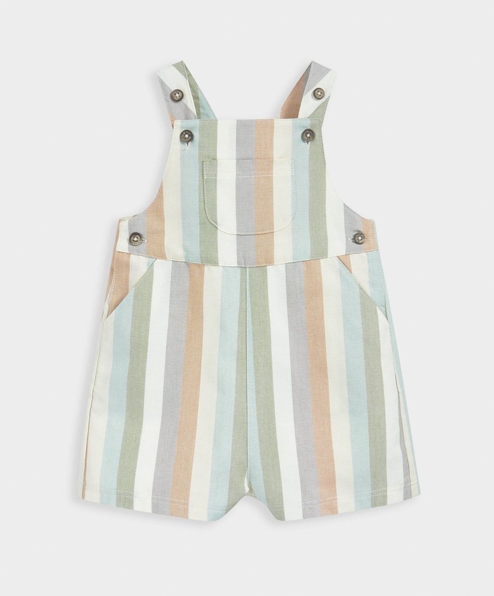 Stripe Woven Dungaree Outfit Set | Dungaree | Mamas & Papas for Mamas & Papas LB - 6hr