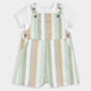 Stripe Woven Dungaree Outfit Set | Dungaree | Mamas & Papas for Mamas & Papas LB - 6hr