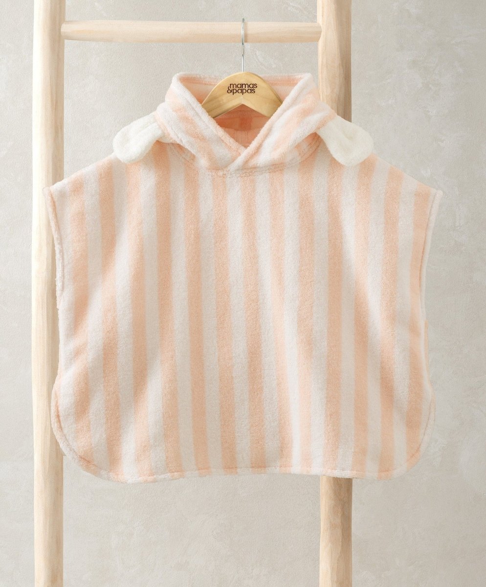 Striped Sleeveless Hood Poncho | Towel | Mamas & Papas for Mamas & Papas LB - 6hr