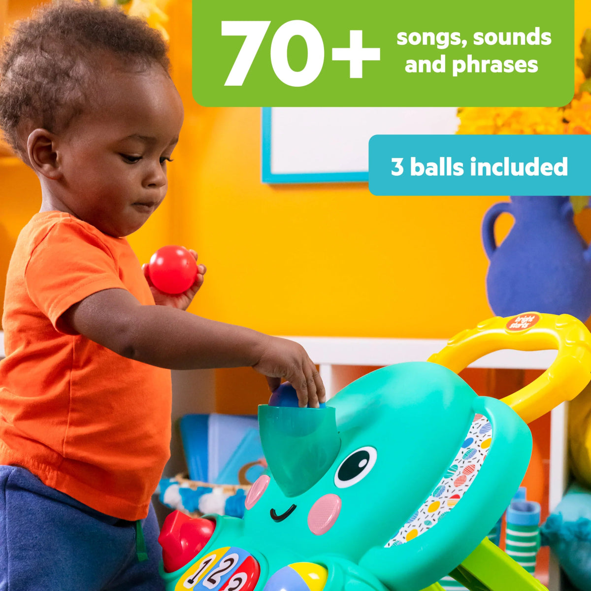 Stroll 'n Roll 2 - in - 1 Ball Play Walker - Elephant | Walker | Bright Starts for Mamas & Papas LB - Activity & Sensory Toys