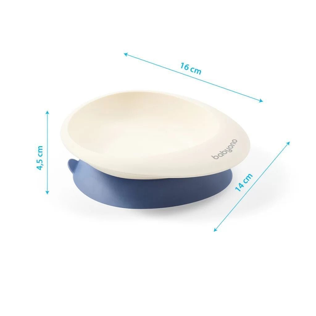 Suction Bowl with Spoon Dark Blue | Bowl | Babyono for Mamas & Papas LB - 6hr