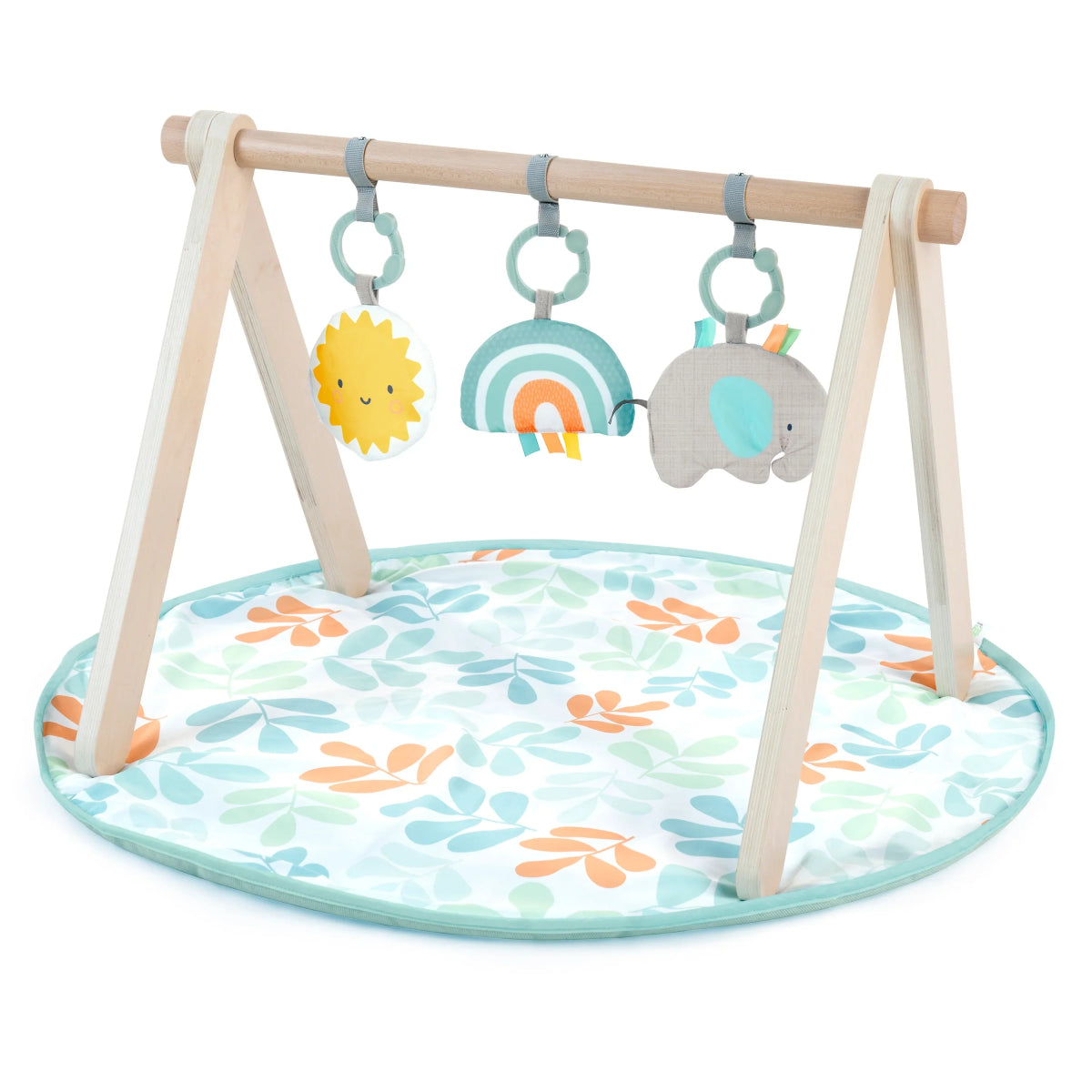 Sun Valley Wooden Toy Arch & Baby Play Mat | Play Gym | Ingenuity for Mamas & Papas LB - Activity & Sensory Toys