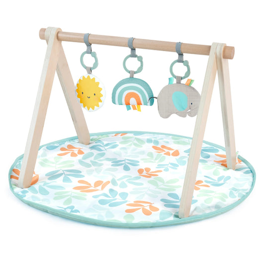 Sun Valley Wooden Toy Arch & Baby Play Mat | Play Gym | Ingenuity for Mamas & Papas LB - Activity & Sensory Toys