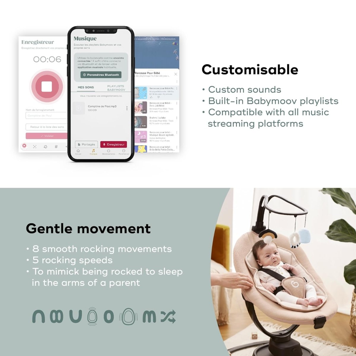 Swoon Evolution Connect App - enabled - Mocca | Baby Monitor | Babymoov for Mamas & Papas LB - category
