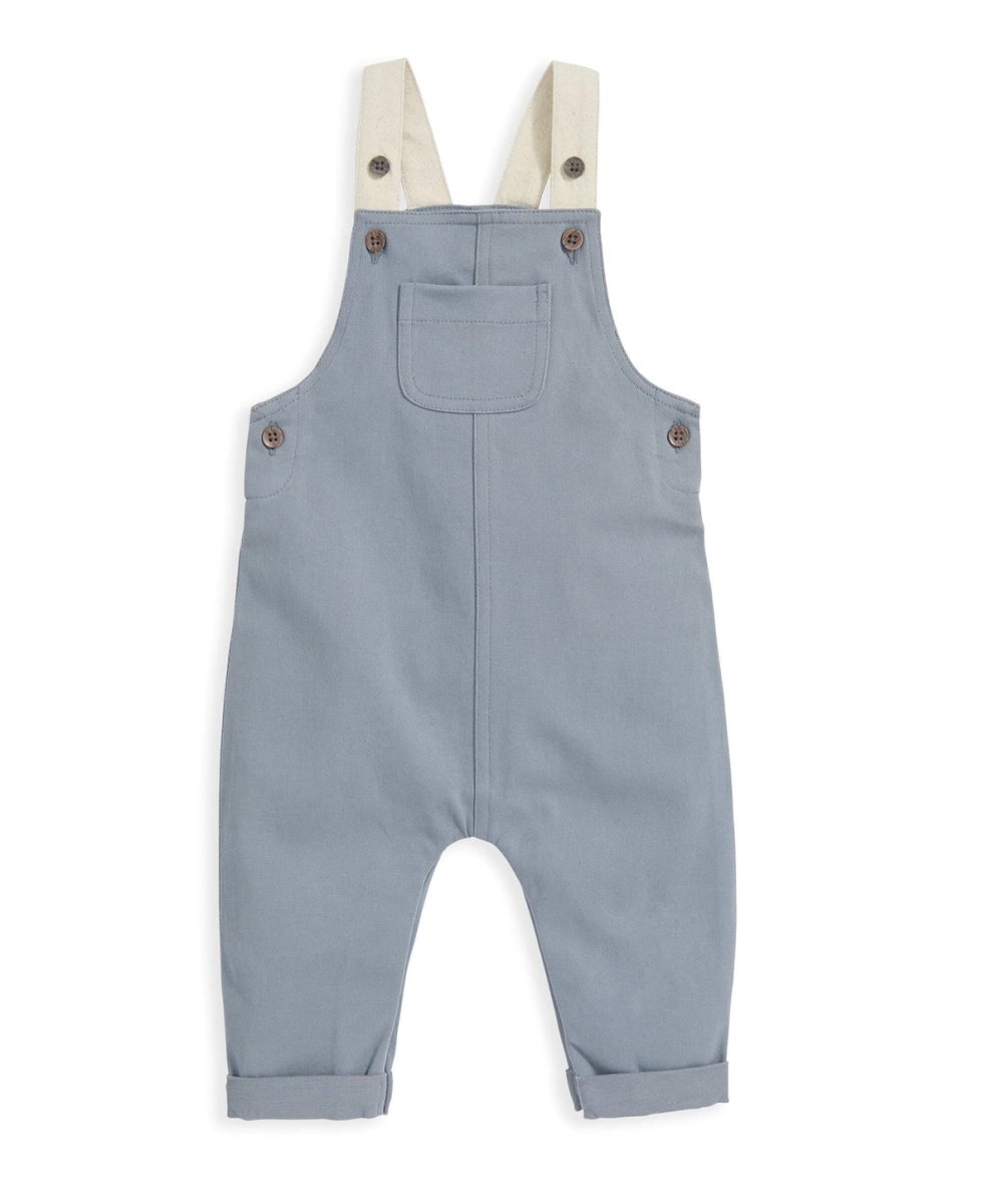 T-Shirt & Dungarees Outfit Set - Blue | Set | Mamas & Papas for Mamas & Papas LB - 6hr