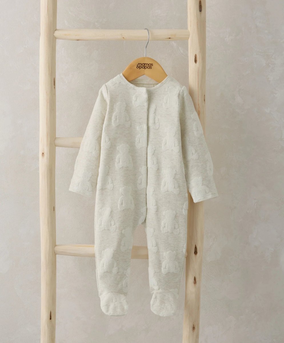 Teddy Bear All In One - Textured Brown | Sleepsuit | Mamas & Papas for Mamas & Papas LB - 6hr