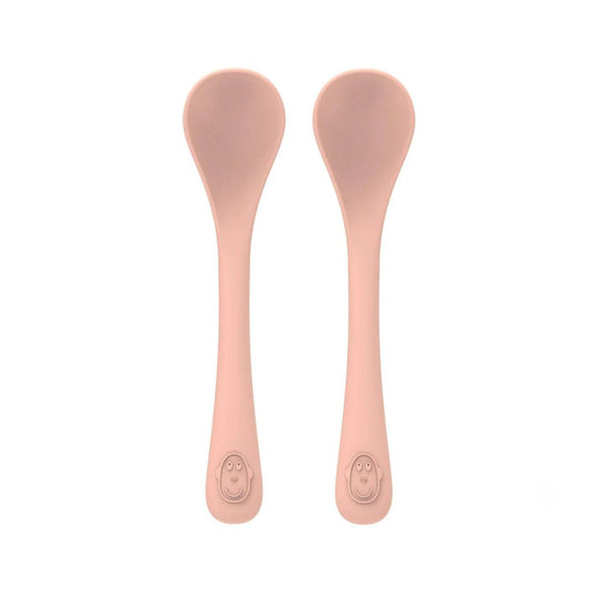 Teething Spoon Pack of 2 Dusky - Pink | Utensil | Matchstick Monkey for Mamas & Papas LB - Cultery & Plates