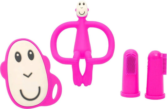 Teething Starter Set - Pink Monkey | Teether | Matchstick Monkey for Mamas & Papas LB - Activity & Sensory Toys