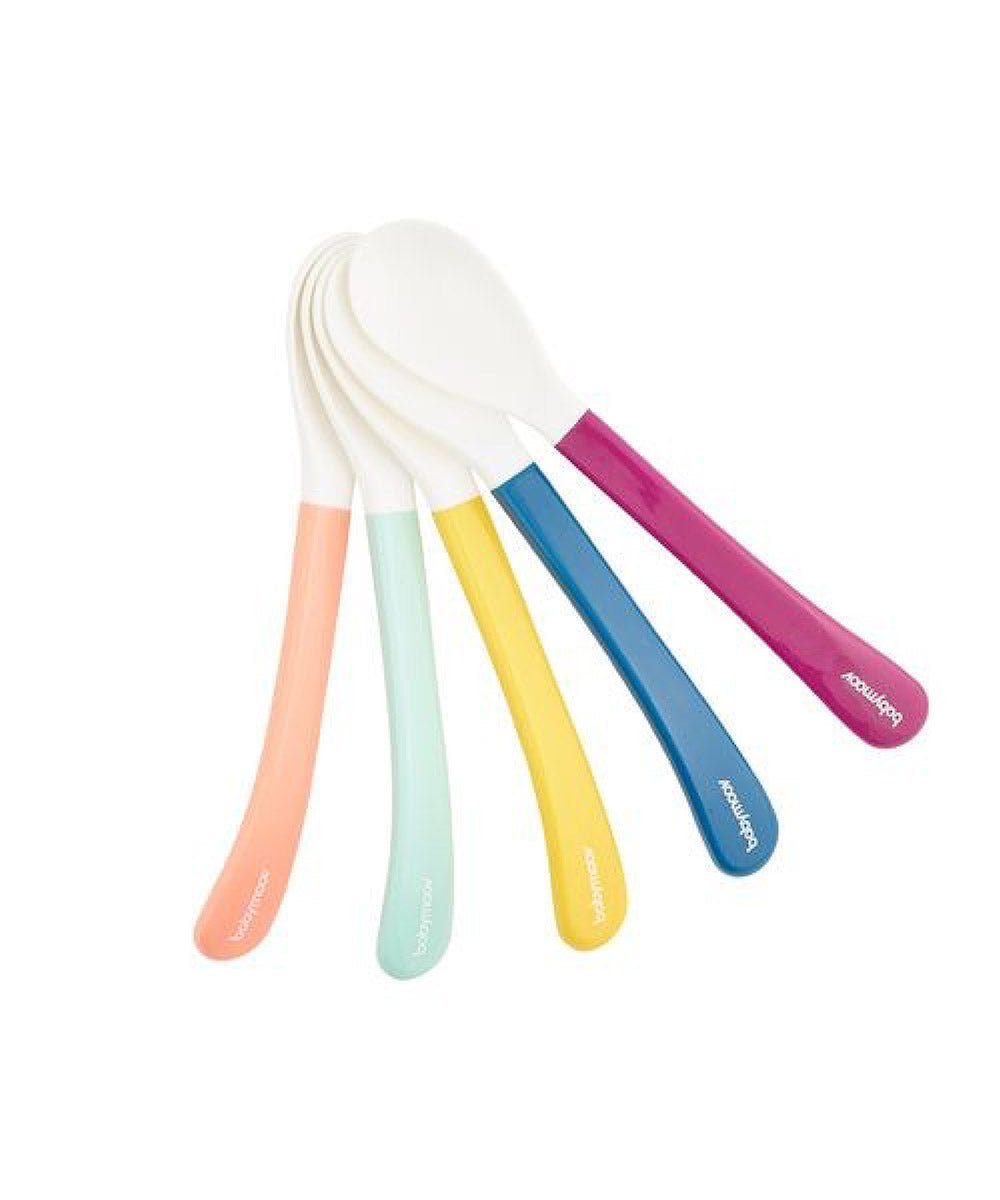 Toddler Spoons Multi - color 2nd Age Pack of 5 | Utensil | Babymoov for Mamas & Papas LB - 6hr