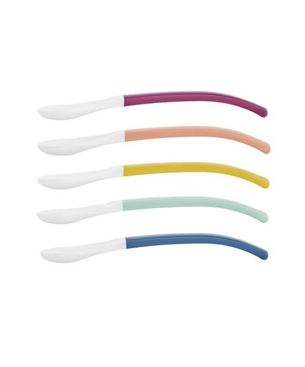 Toddler Spoons Multi - color 2nd Age Pack of 5 | Utensil | Babymoov for Mamas & Papas LB - 6hr