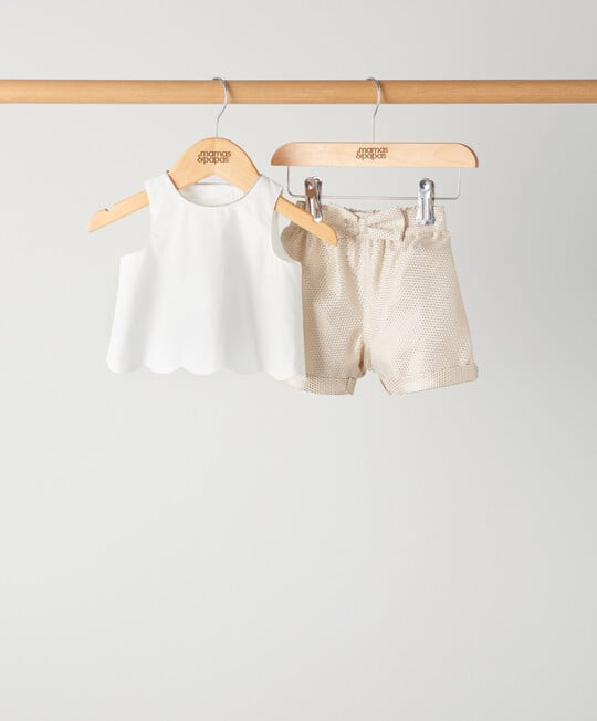 Top & Jacquard Short Set - 2 Piece Set | Set | Mamas & Papas for Mamas & Papas LB - 6hr