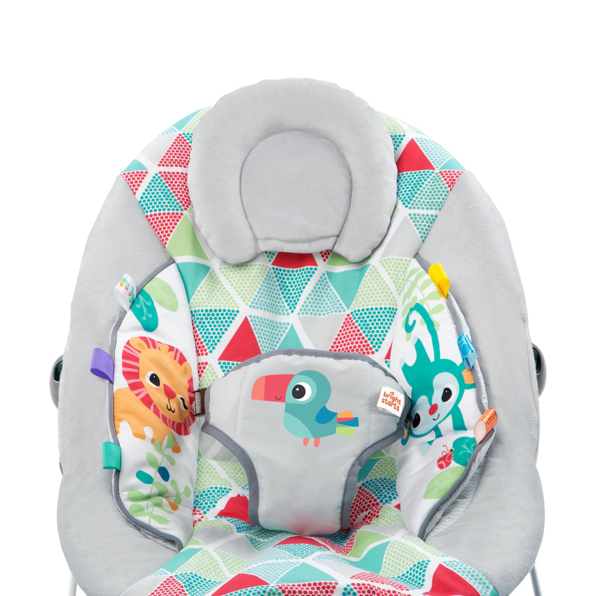 Toucan Tango Bouncer with Soothing Vibrations and Melodies | Bouncer | Bright Starts for Mamas & Papas LB - Furniture & Nursery