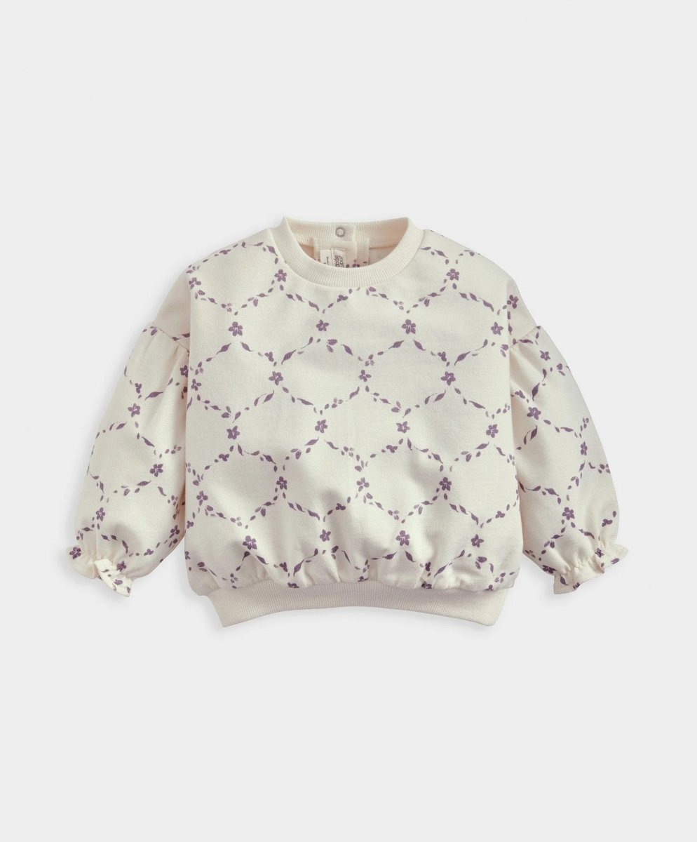 Trellis Print Sweatshirt | Shirt | Mamas & Papas for Mamas & Papas LB - 6hr