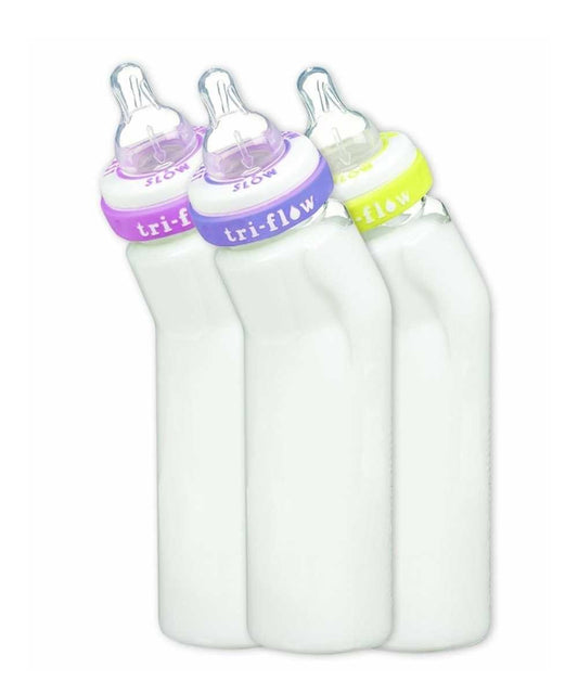 Tri - Flow Angled Baby Bottles | Bottle | Munchkin for Mamas & Papas LB - 6hr