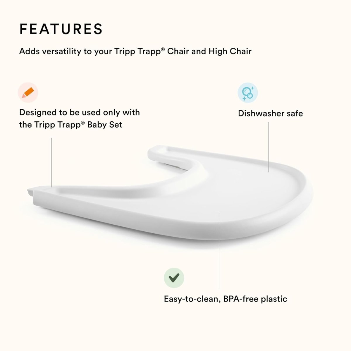 Tripp Trapp Tray | High Chair Tray | Stokke for Mamas & Papas LB - High Chairs