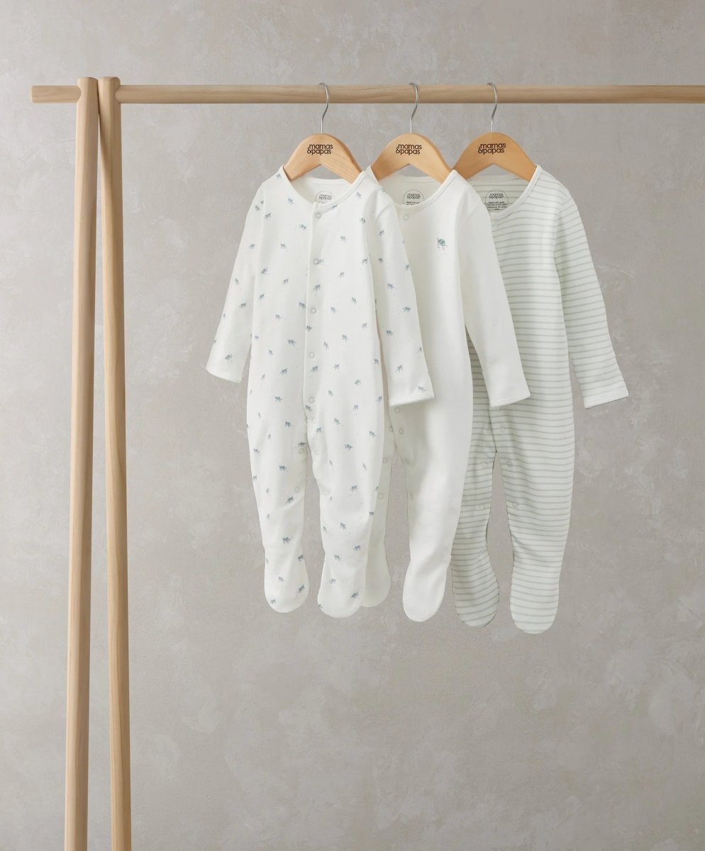 Turtle Sleepsuits (Set of 3) | Sleepsuit | Mamas & Papas for Mamas & Papas LB - 6hr