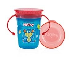 Twin handle 360° Wonder Cup with Print 240ml 6m+ | Cup | Nuby for Mamas & Papas LB - 6hr