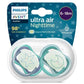 Ultra Air Night Time Soother 6 - 18m Pack of 2 | Pacifier | Avent for Mamas & Papas LB - 6hr