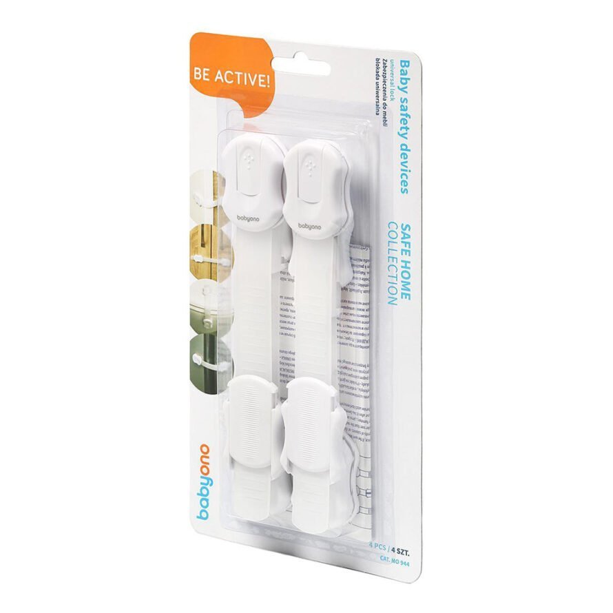 Universal Lock For Furniture Pack of 4 - White | Home Safety | Babyono for Mamas & Papas LB - 6hr
