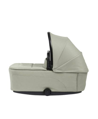 Vardo carrycot in sage green with hood and padded base