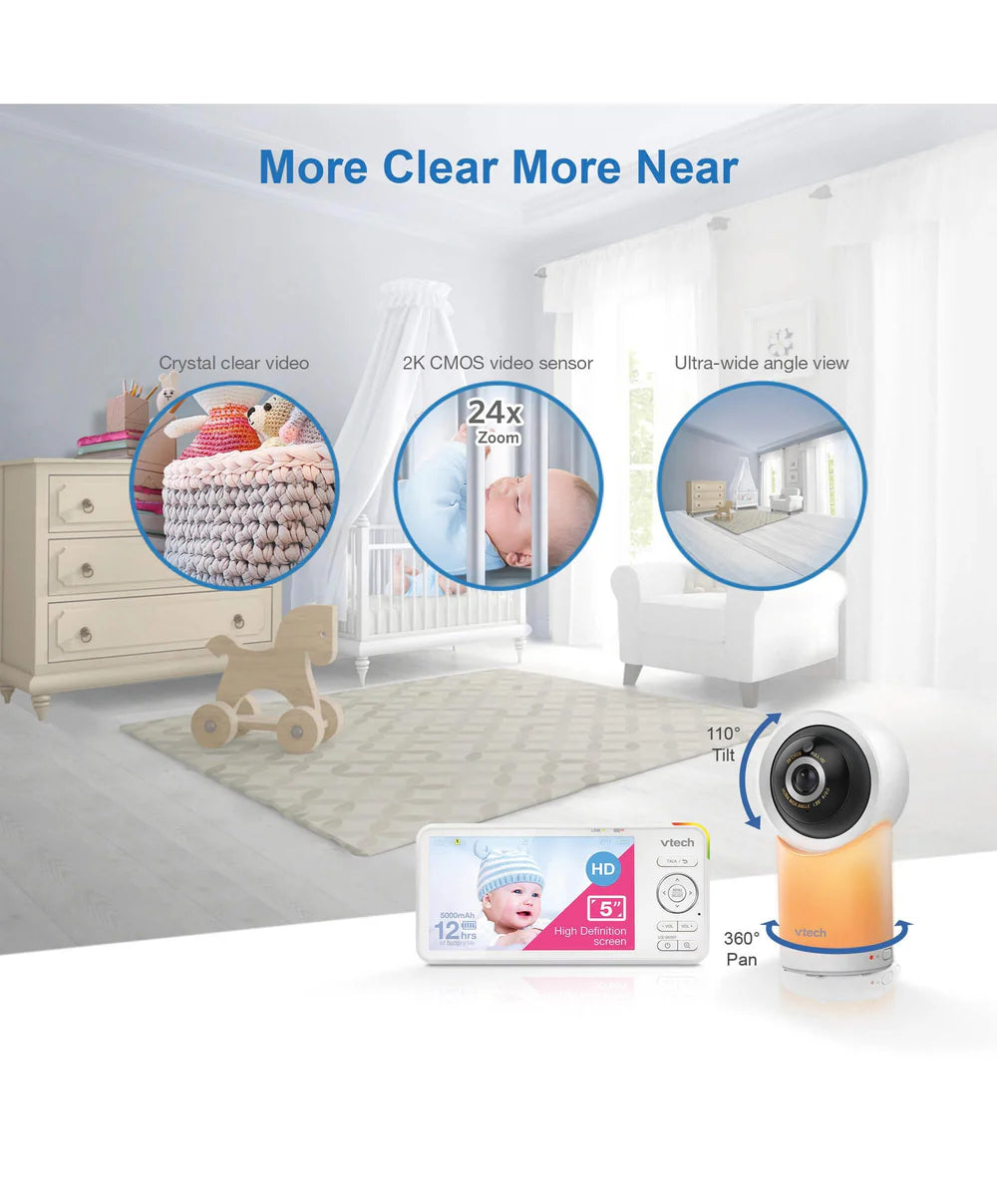 Digital 5" Smart WiFi HD Pan tilt with Remote Access