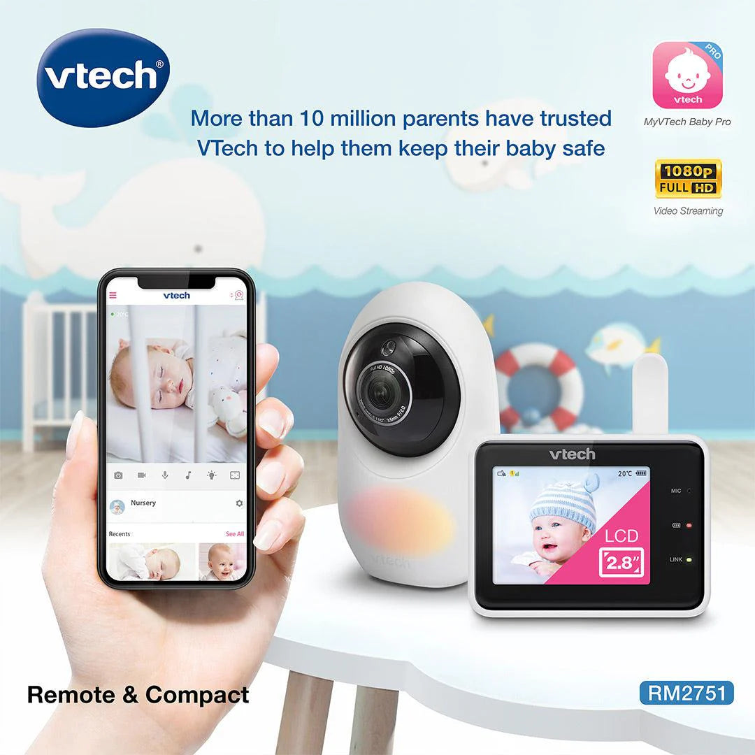 2.8'' Smart Wi-Fi 1080p Video Monitor with Remote Access