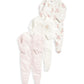 Watercolour Flowers Sleepsuits (Set of 3) | Bodysuit | Mamas & Papas for Mamas & Papas LB - 6hr