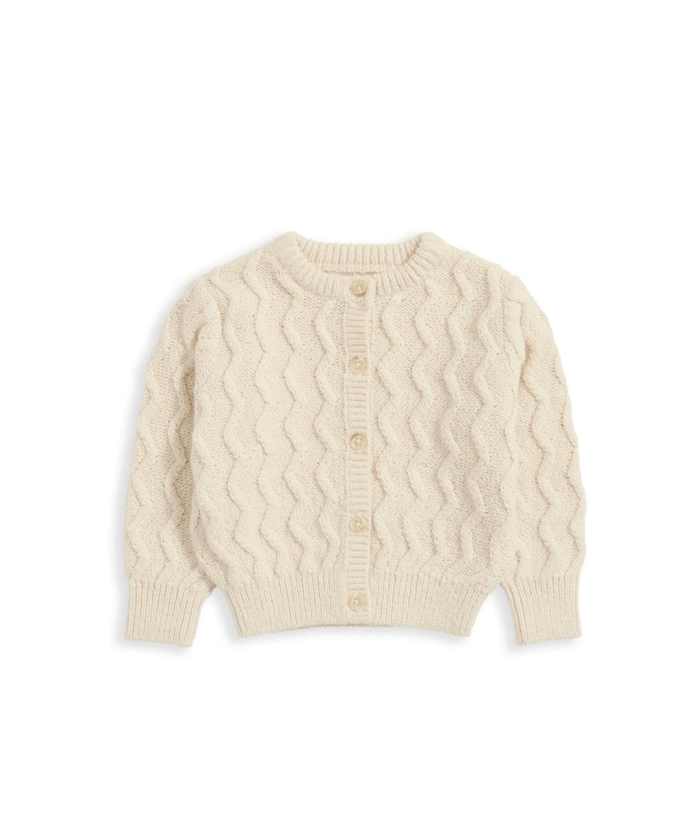 Wave Stitch Cardigan - Sand | Cardigan | Mamas & Papas for Mamas & Papas LB - 6hr