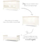 Wedmore Cotbed - White/Natural | Cot | Mamas & Papas for Mamas & Papas LB - Cots & Cotbeds