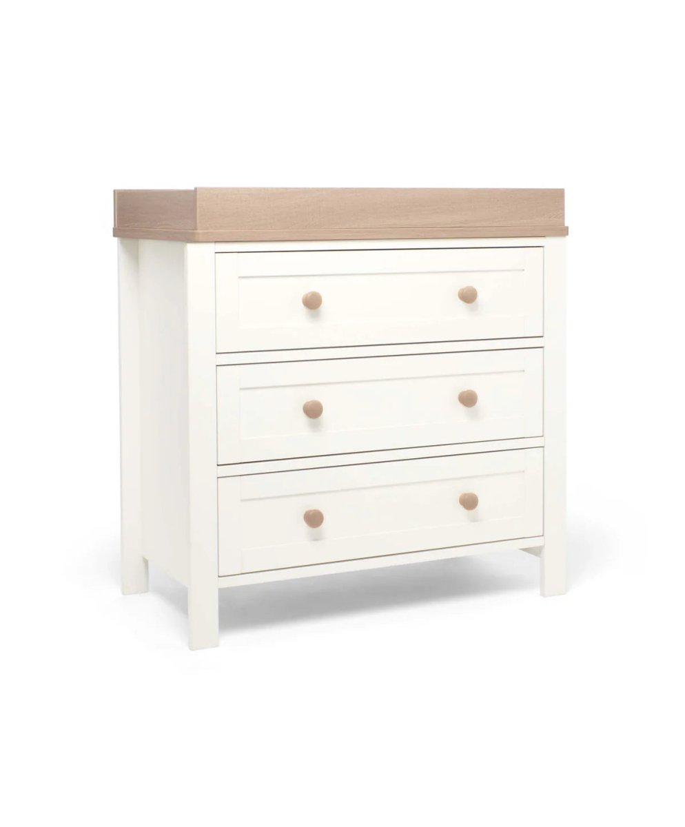 Wedmore Nursery Dresser Changer - White/Natural | Dresser | Mamas & Papas for Mamas & Papas LB - Dressers & changers