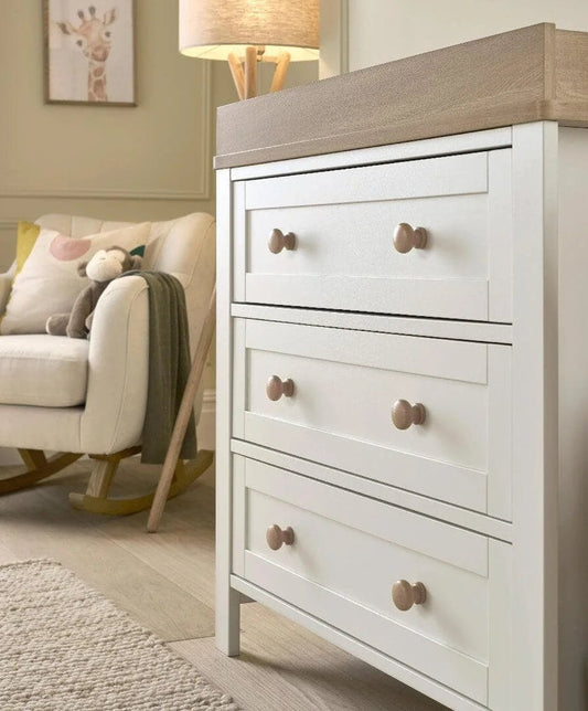 Wedmore Nursery Dresser Changer - White/Natural | Dresser | Mamas & Papas for Mamas & Papas LB - Dressers & changers