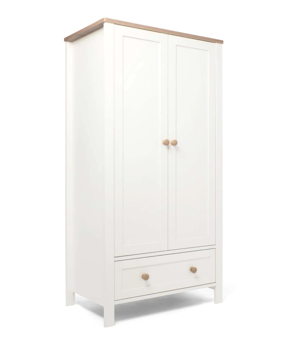 Wedmore Nursery Wardrobe - White/Natural | Wardrobe | Mamas & Papas for Mamas & Papas LB - Furniture & Nursery