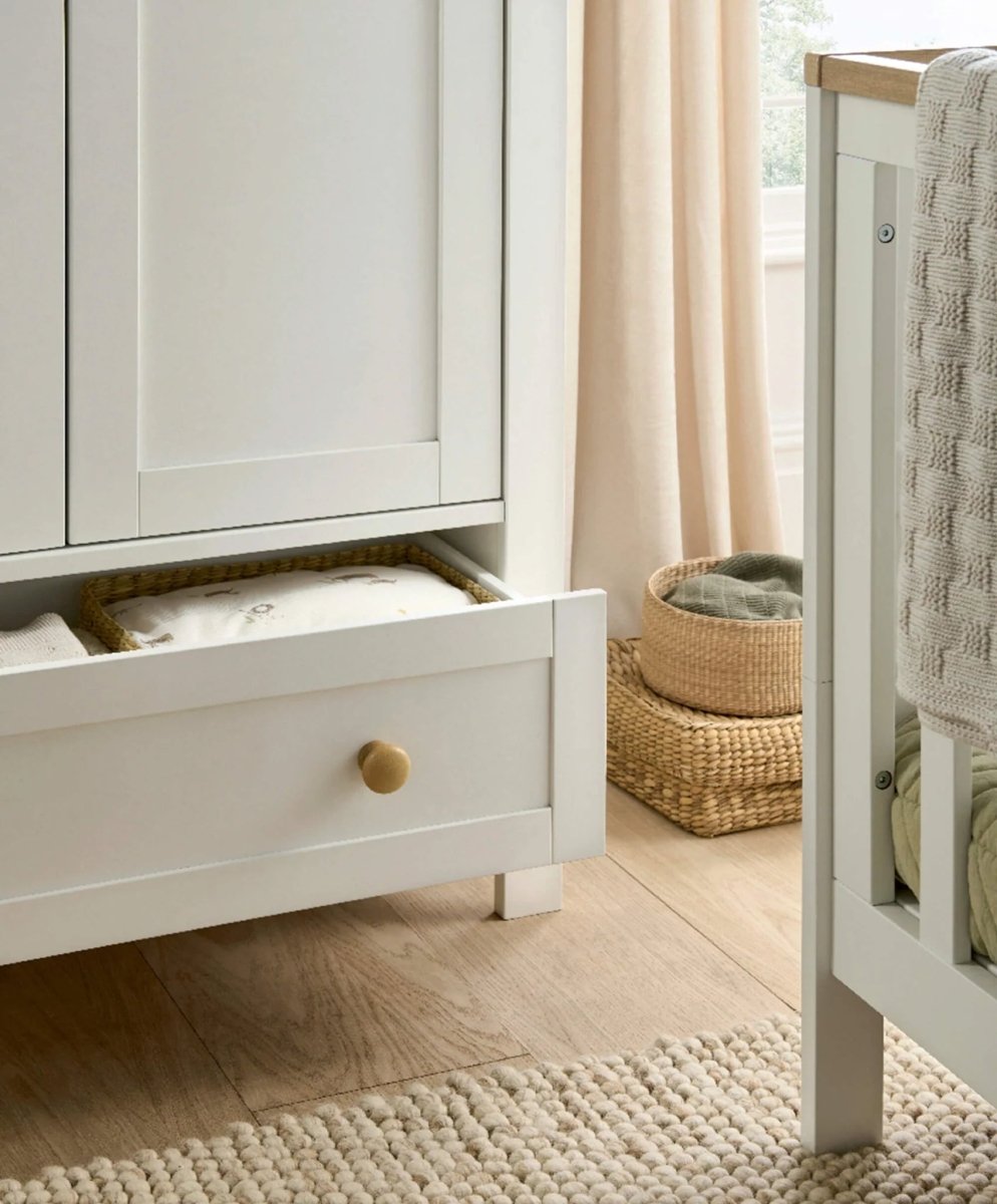 Wedmore Nursery Wardrobe - White/Natural | Wardrobe | Mamas & Papas for Mamas & Papas LB - Furniture & Nursery