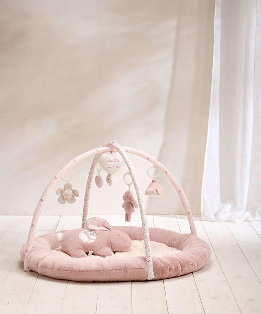 Welcome To The World Bunny Playmat - Pink | Playmat & Gym | Mamas & Papas for Mamas & Papas LB - Activity & Sensory Toys