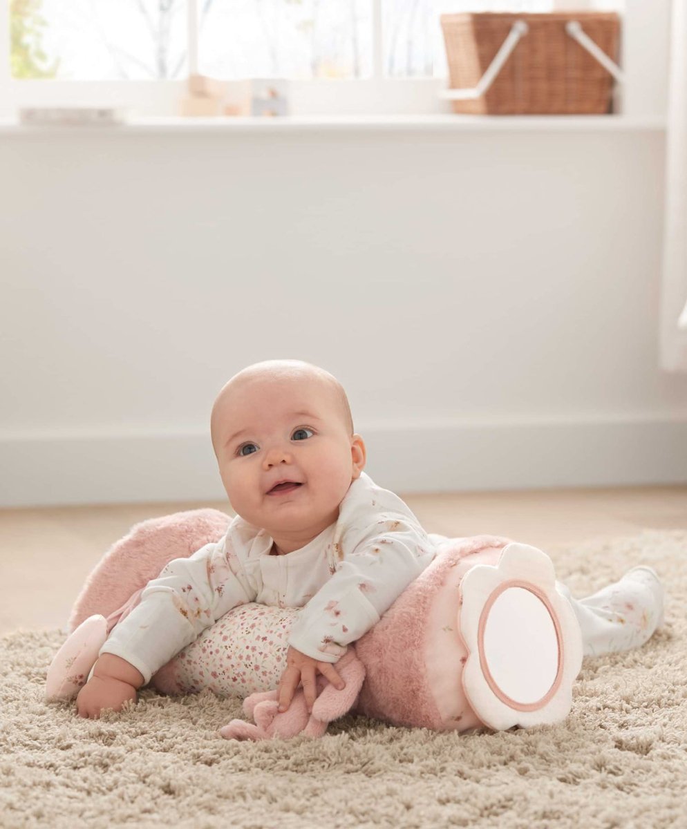 Welcome To The World Bunny Tummy Time Roll - Pink | Tummy Time Mat | Mamas & Papas for Mamas & Papas LB - 6hr