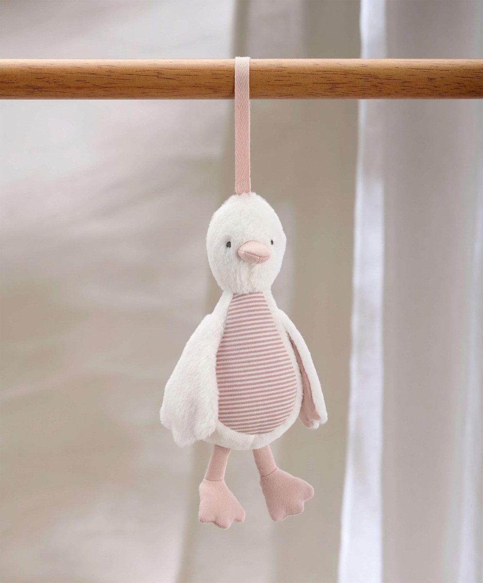 Welcome to the World Chime Duck Travel Toy - Pink | Plush & Soft Toy | Mamas & Papas for Mamas & Papas LB - 6hr