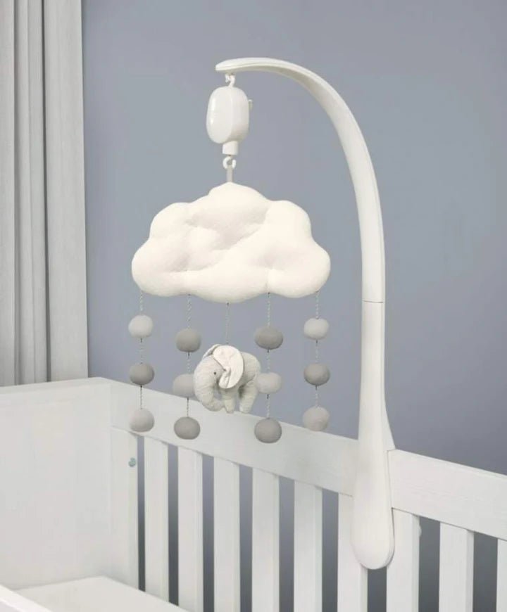 Welcome To The World Musical Mobile Grey | Crib Mobile | Mamas & Papas for Mamas & Papas LB - 6hr