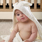 Welcome To The World Seedling Hooded Towel - White | Bath Towel | Mamas & Papas for Mamas & Papas LB - Baby Changing & Hygiene